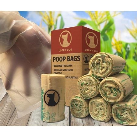 LUCKY DOG Lucky Dog PB2020-ZE008100 Zero Plastic Leakproof Poop Bags - 20 per Roll PB2020-ZE008100